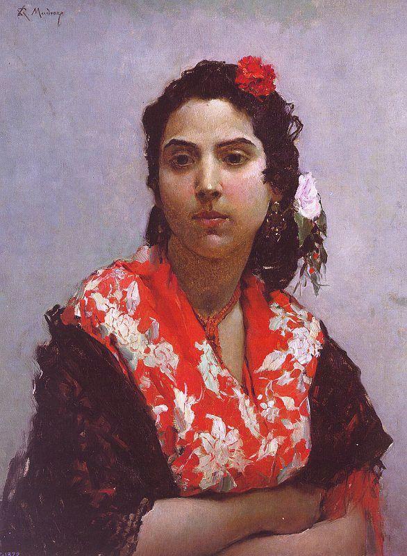   Raimundo de Madrazo y  Garreta A Gypsy Sweden oil painting art